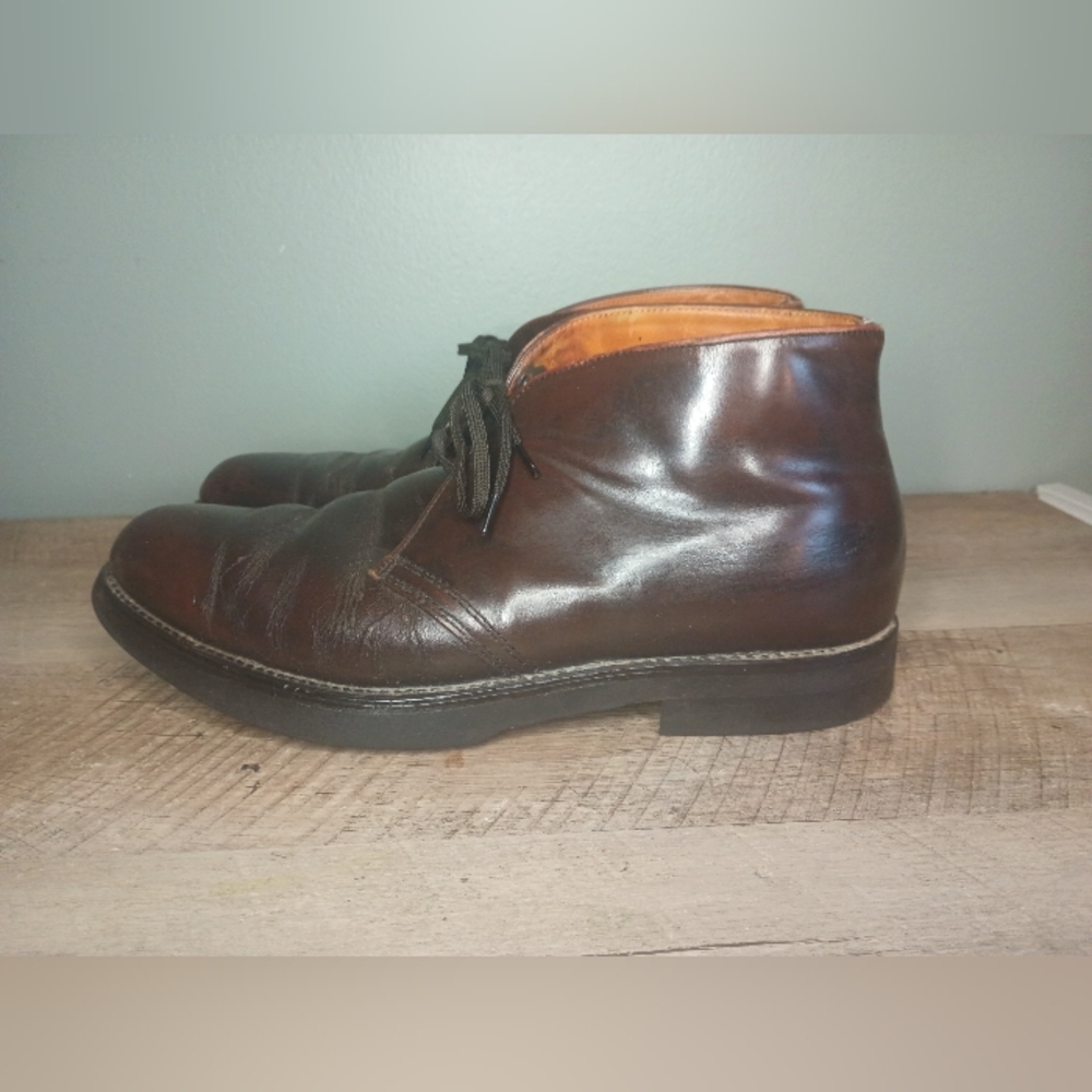Vintage Chippewa Mens Oxford Boots 9D  Brown Oiled Leather Vibram Academia